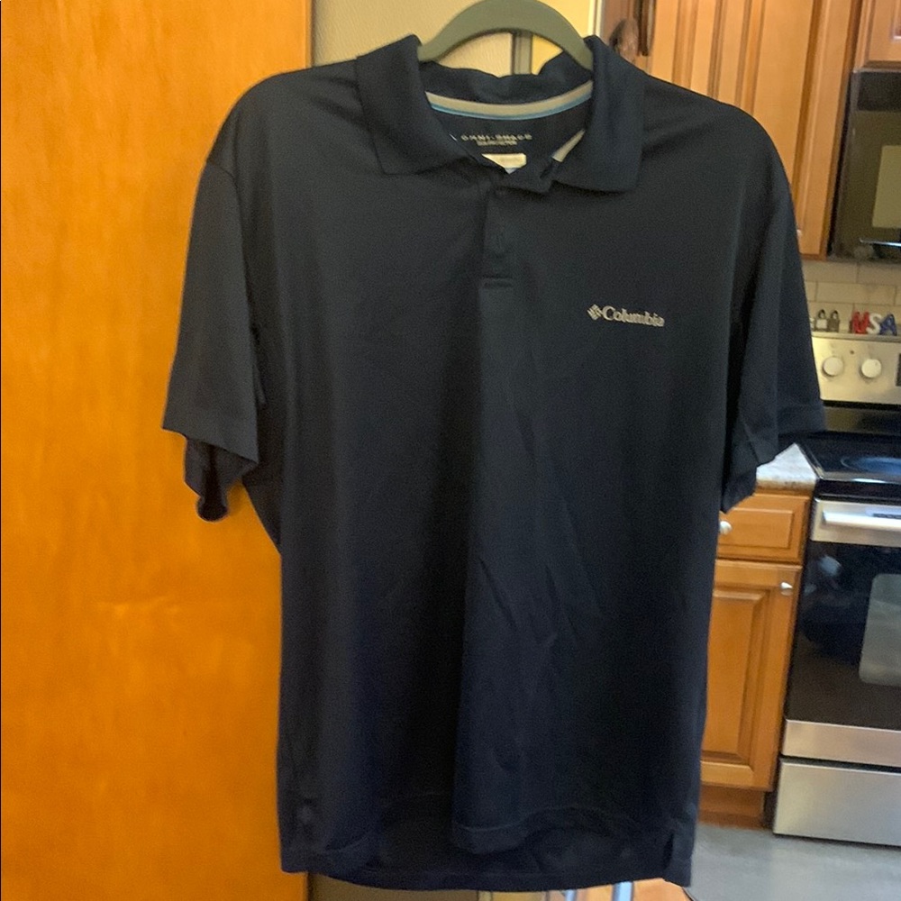 Columbia Blue Polo Shirt Performance Athletic